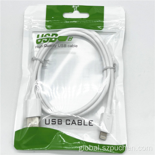 China White TPE material phone data cable for iPhone Manufactory